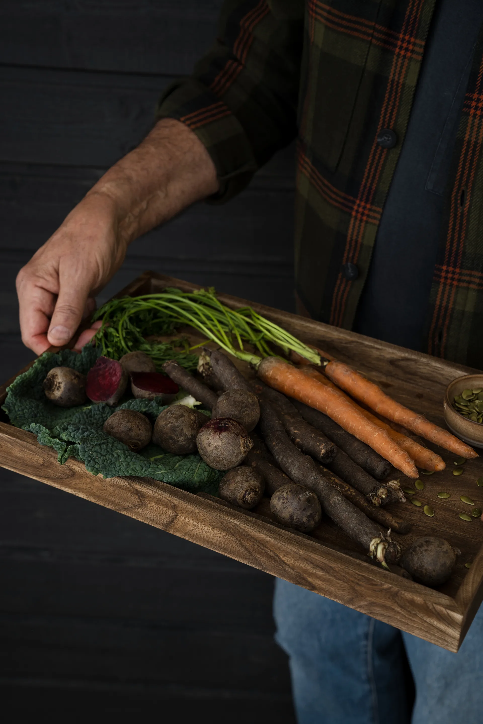 Ernst serveringsbakke 30x45 cm, Mørkebrun ERNST