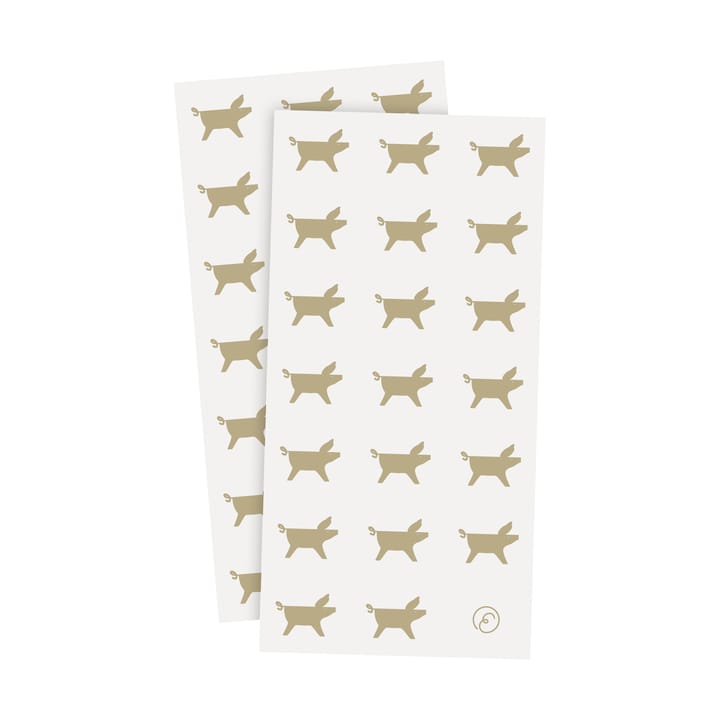 Ernst serviet julegris 10x20 cm 20-pak - Hvid-beige - ERNST