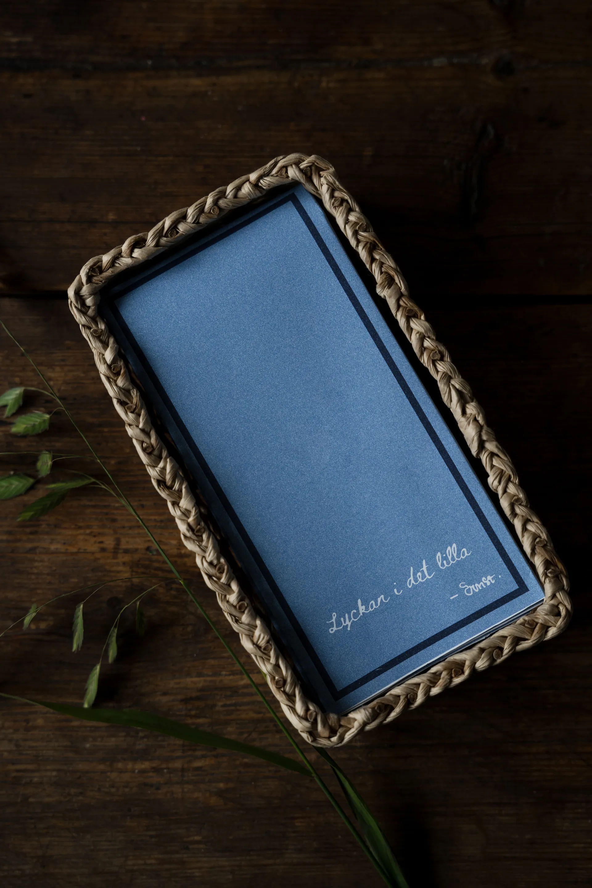 Ernst serviet med citatet 'Lycka i det lilla' 20-pak, Blå ERNST