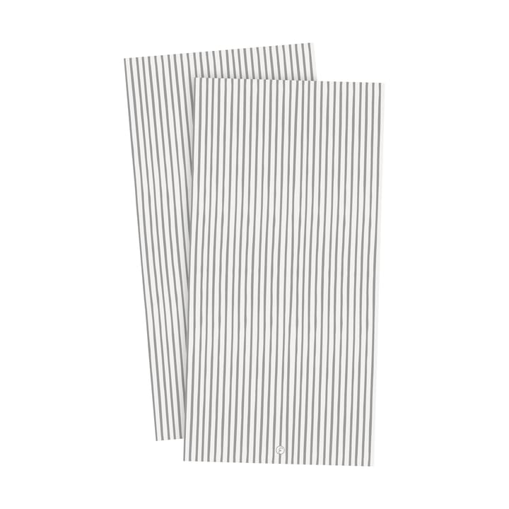 Ernst serviet stribet 10x20 cm 20-pak - Hvid-grå stribe - ERNST