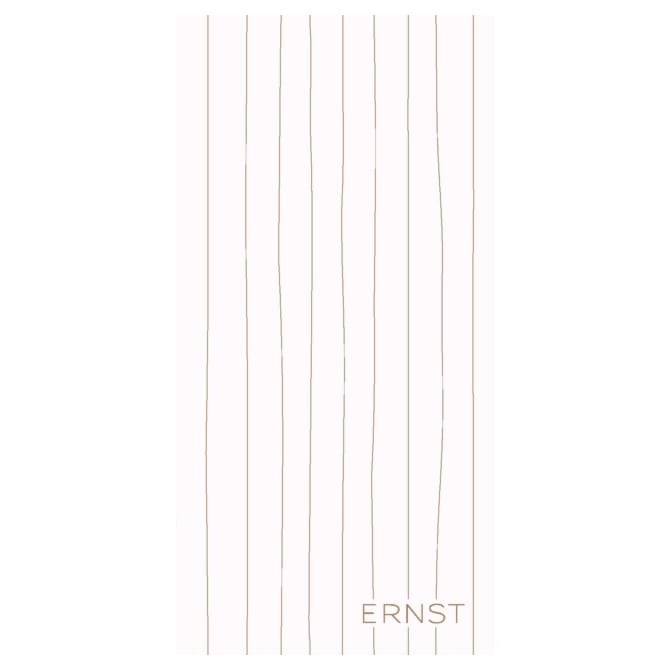 Ernst serviet stribet 10x20 cm 20-pak - Hvid-Safran - ERNST