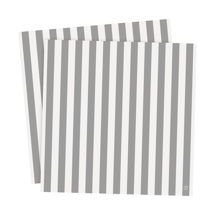 Ernst serviet stribet 33x33 cm 20-pak - Hvid-grå stribe - ERNST