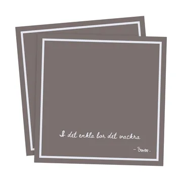 Ernst servietter med citat "I det enkla" 20-pak - Muldvarp - ERNST