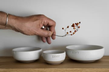Ernst skål - Hvid-natur bund, Ø8 cm - ERNST