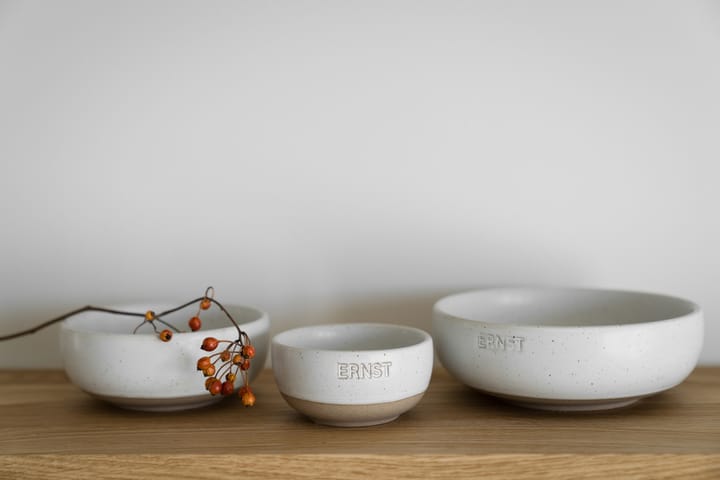 Ernst skål, Hvid-natur bund, Ø8 cm ERNST