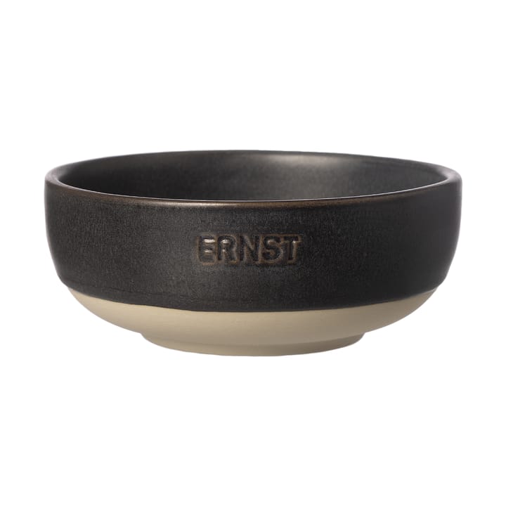 Ernst skål - Mat sort-natur bund, Ø11 cm - ERNST
