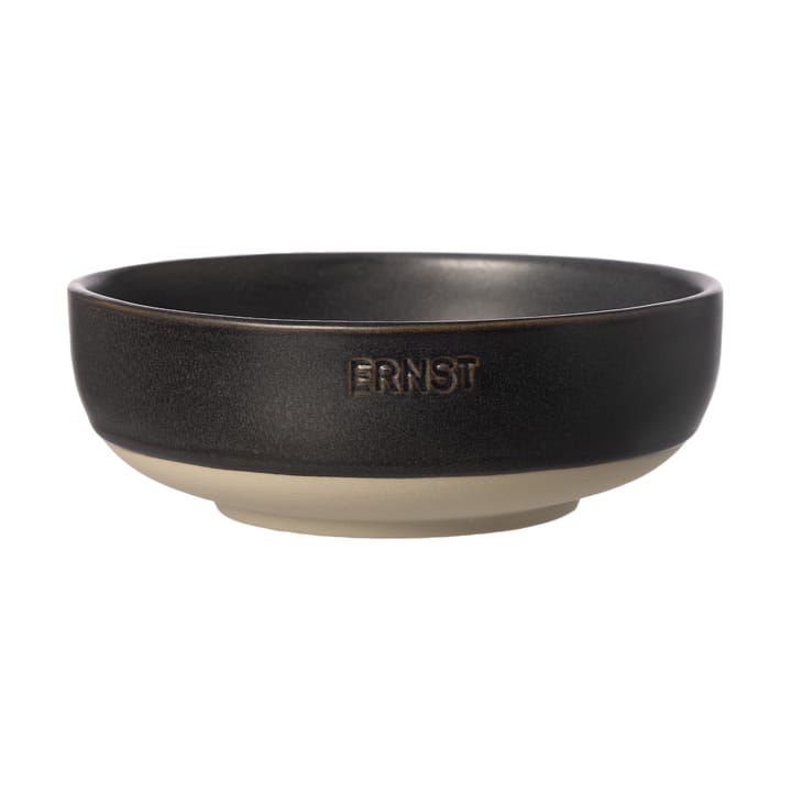 Ernst skål - Mat sort-natur bund, Ø14 cm - ERNST