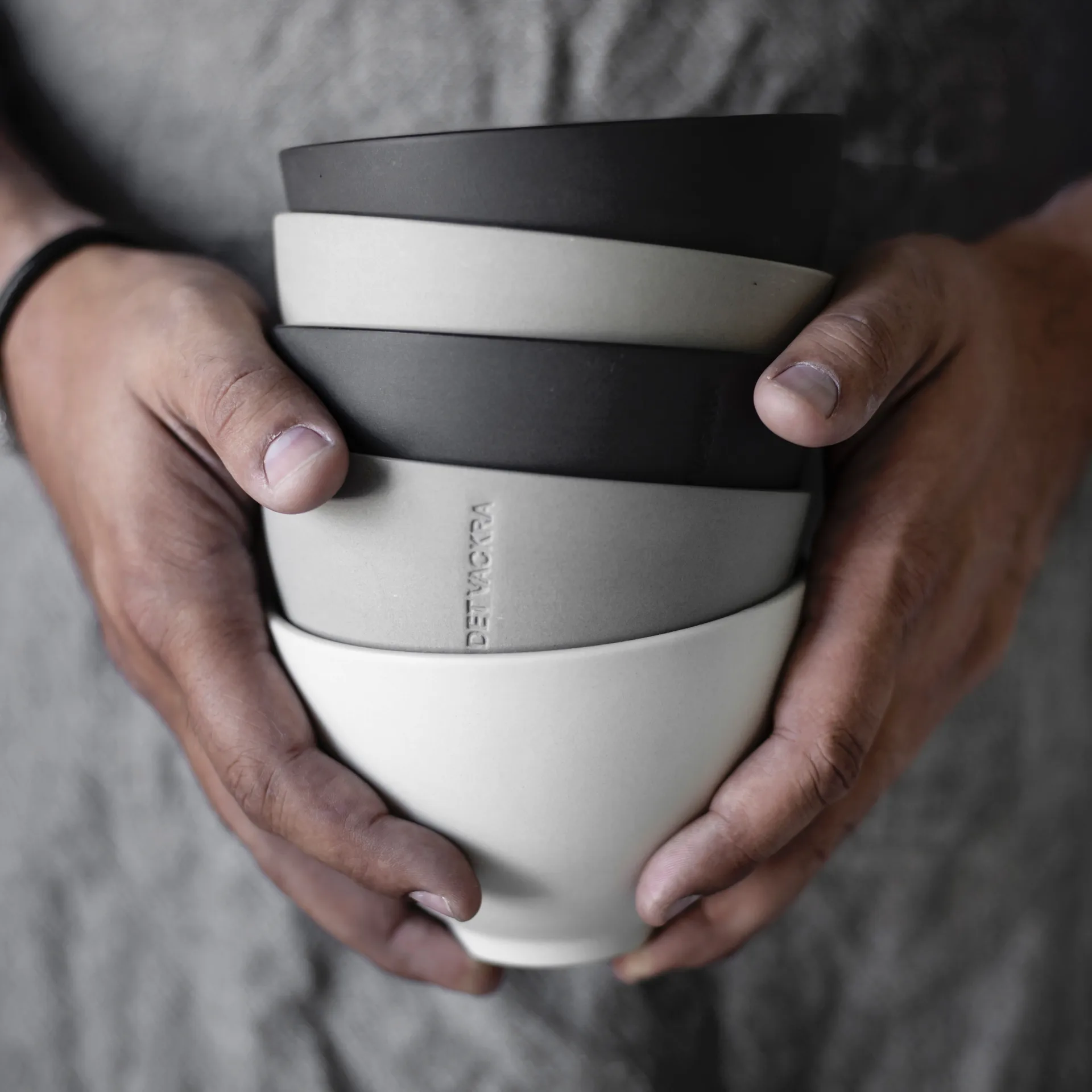 Ernst skål med citat 4-pak, Grå ERNST