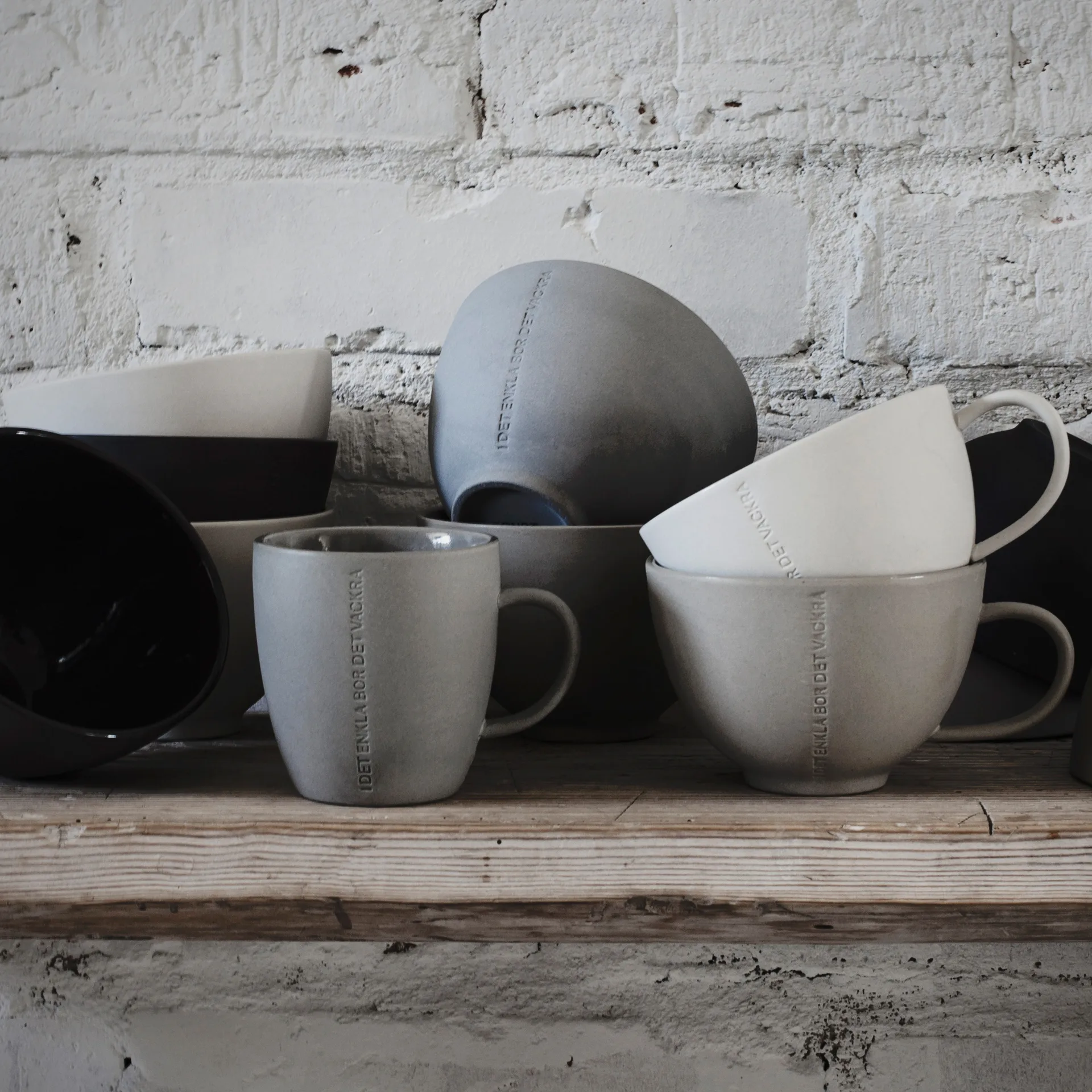 Ernst skål med citat 4-pak, Grå ERNST