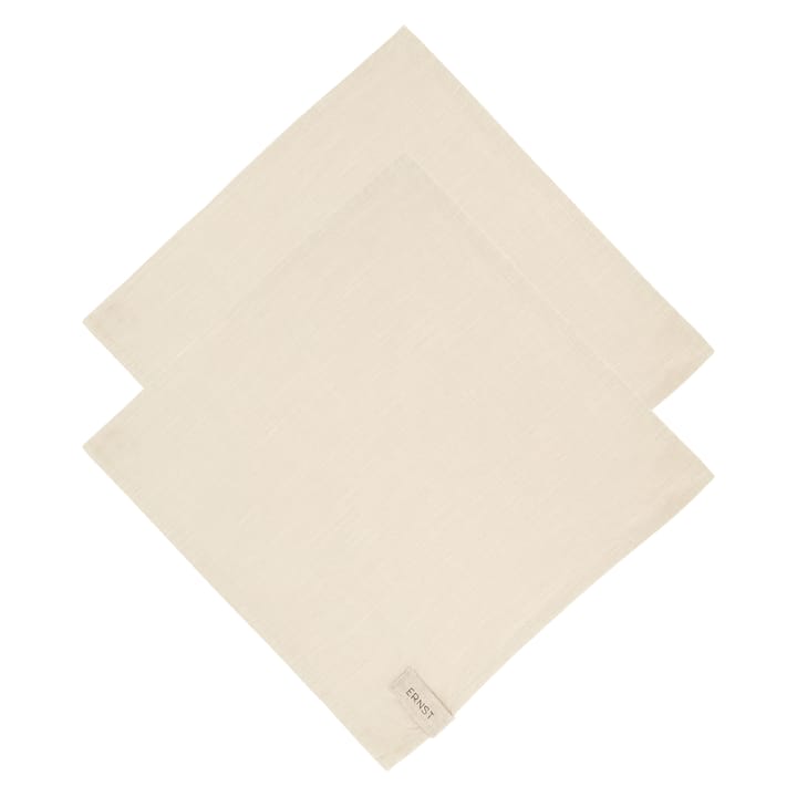 Ernst stofserviet bomuld 2-pak - Beige - ERNST