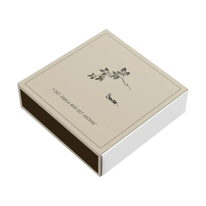 Ernst tændstiksæske 11x11 cm - Kvist - ERNST