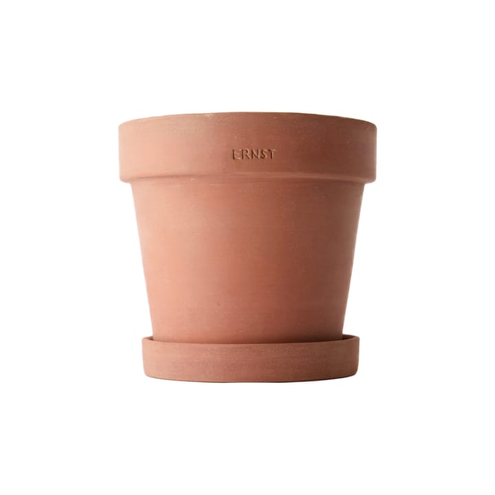 Ernst urtepotte med underskål rustik terrakotta - Ø17 cm - ERNST