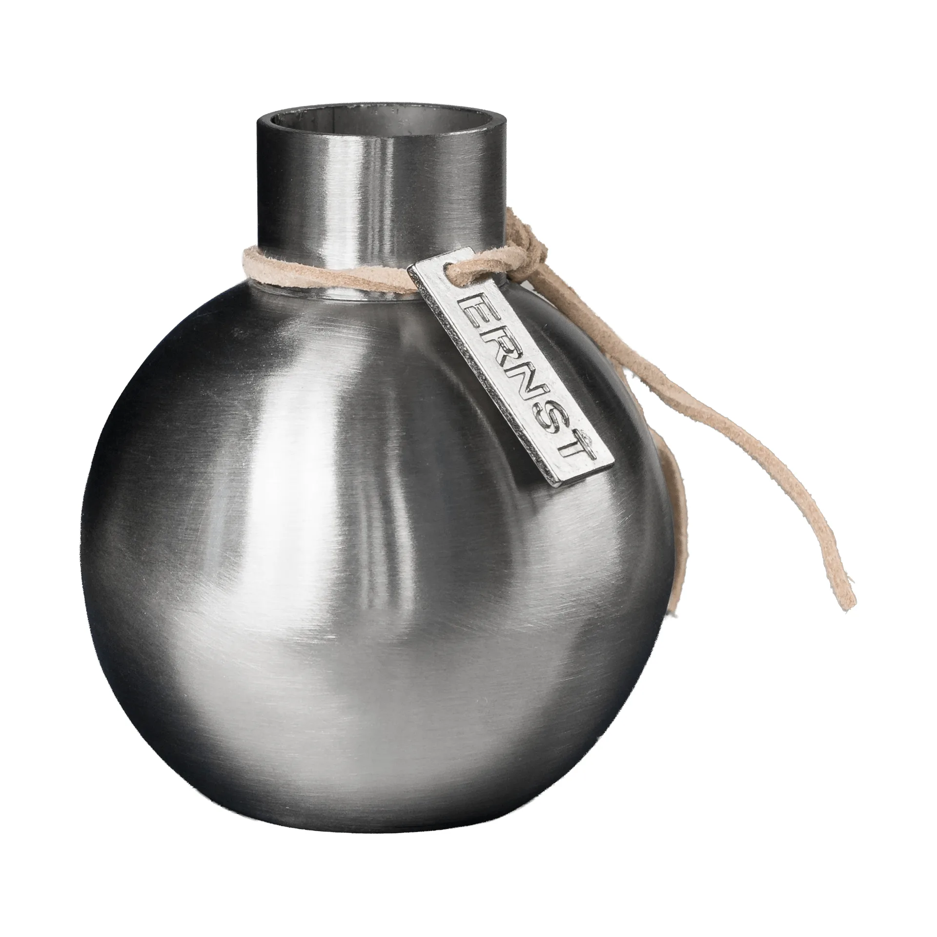 Ernst vase i børstet stål, Ø5,5x7 cm ERNST