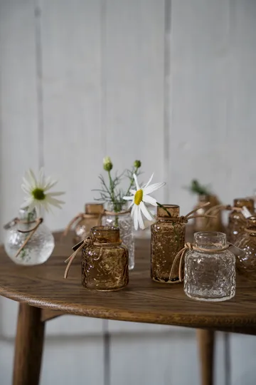 Ernst vase mønstret gaveæske 3 dele - Rav - ERNST