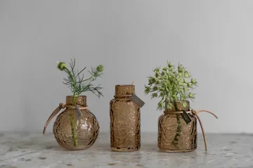 Ernst vase mønstret gaveæske 3 dele - Rav - ERNST