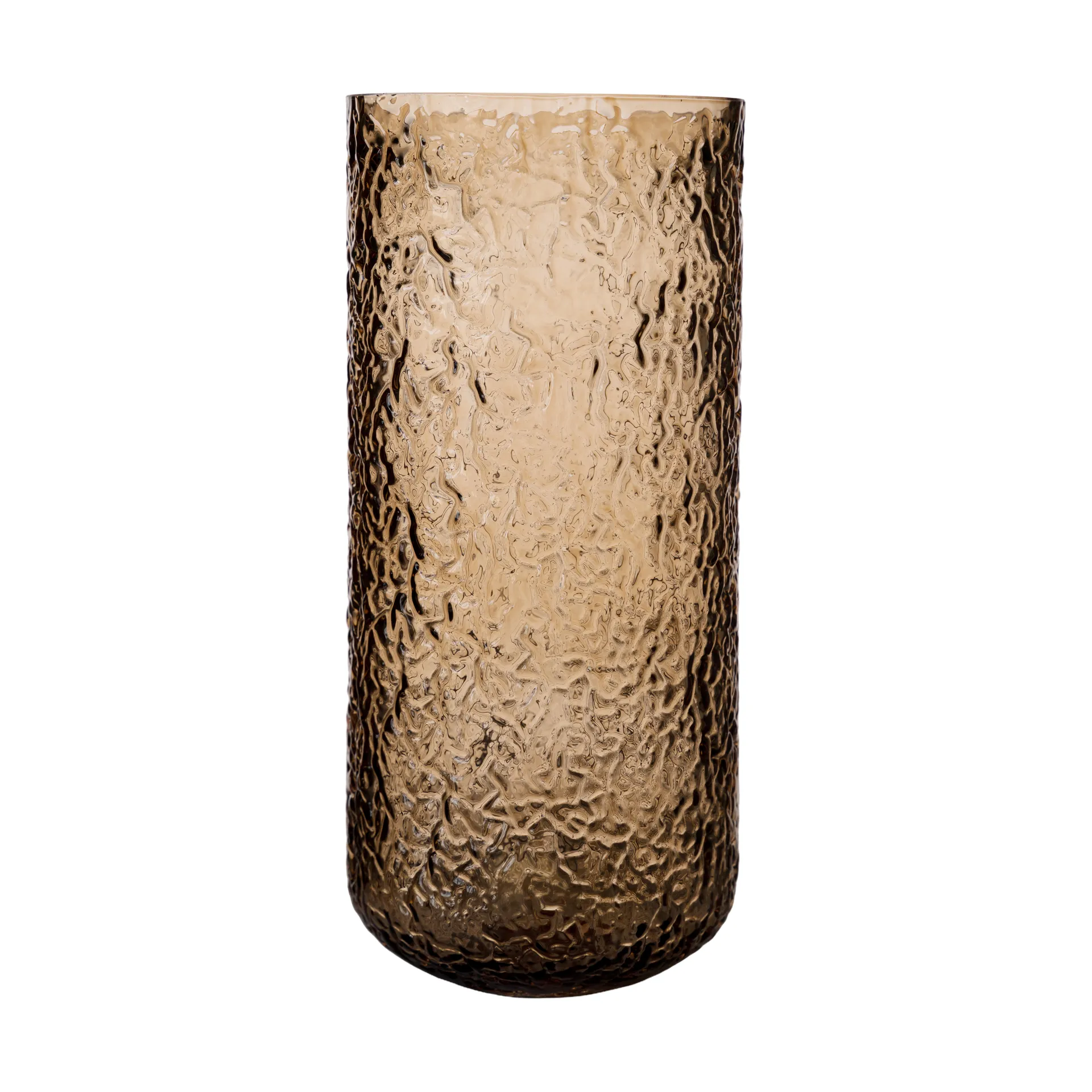 Ernst vase/lysholder mønstret, Rav, Ø11x25 cm ERNST