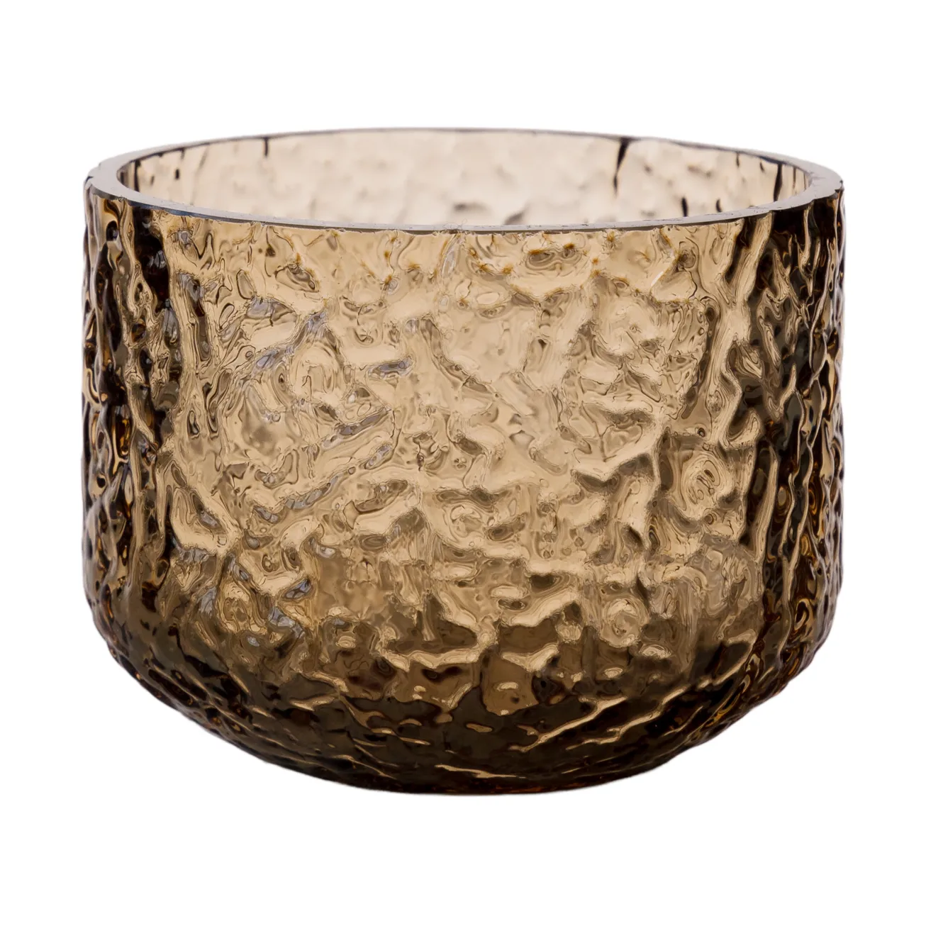 Ernst vase/lysholder mønstret, Rav, Ø8x6 cm ERNST