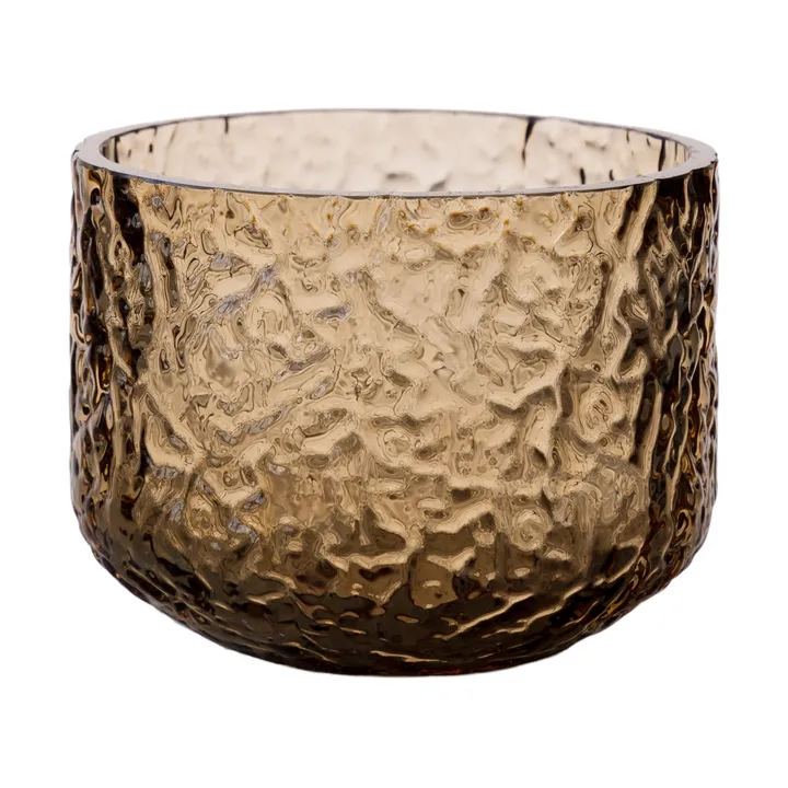 Ernst vase/lysholder mønstret - Rav, Ø8x6 cm - ERNST