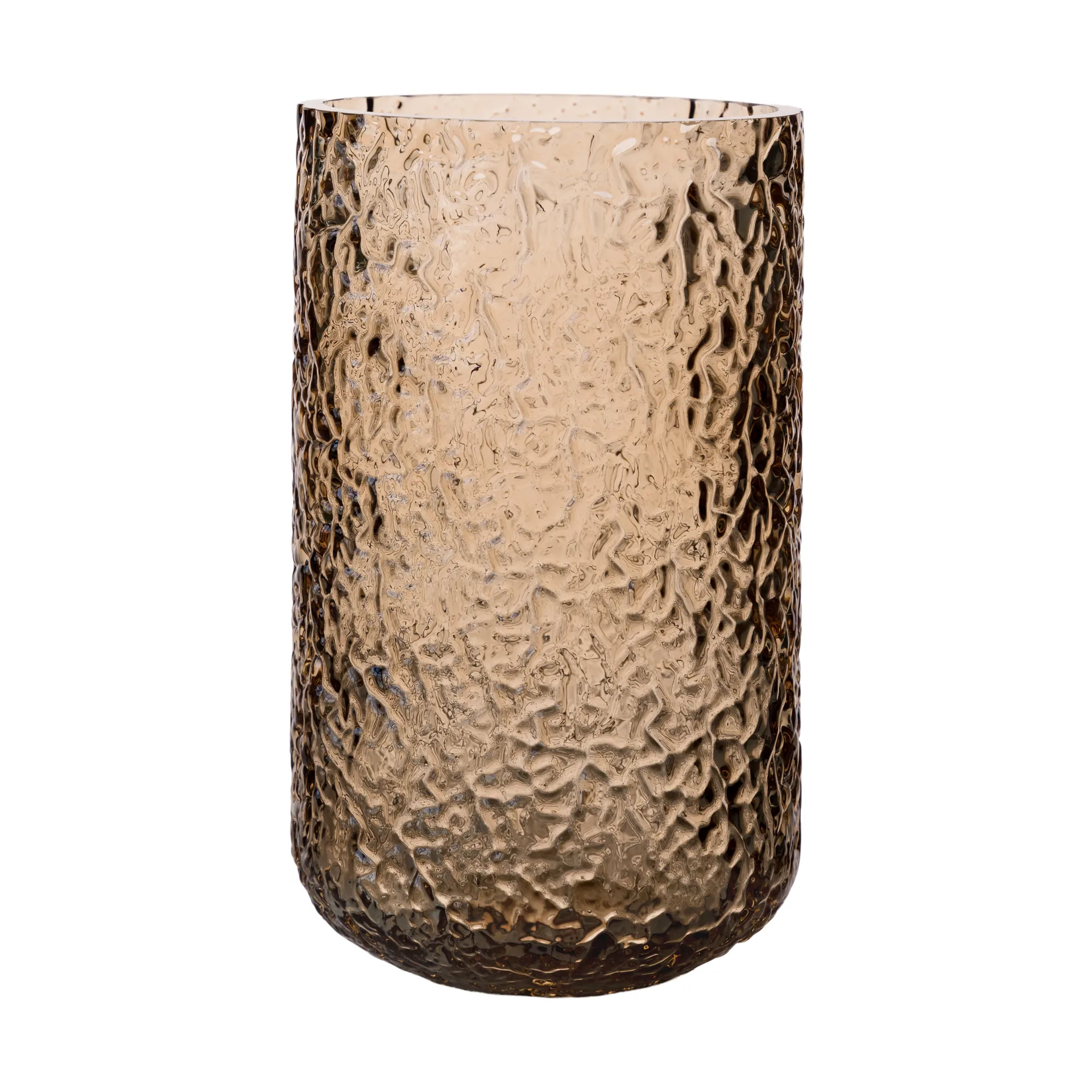 Ernst vase/lysholder mønstret, Rav, Ø9x15 cm ERNST