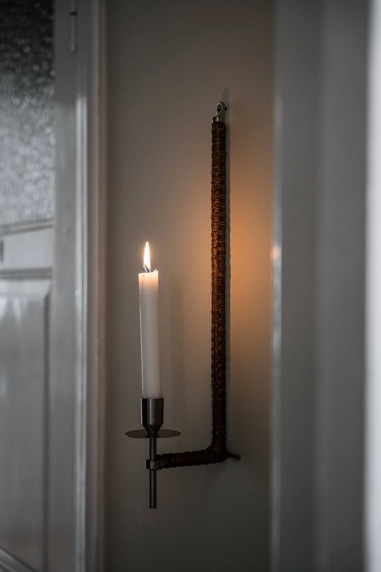 Ernst væglampet flet, Børstet stål, 47 cm ERNST