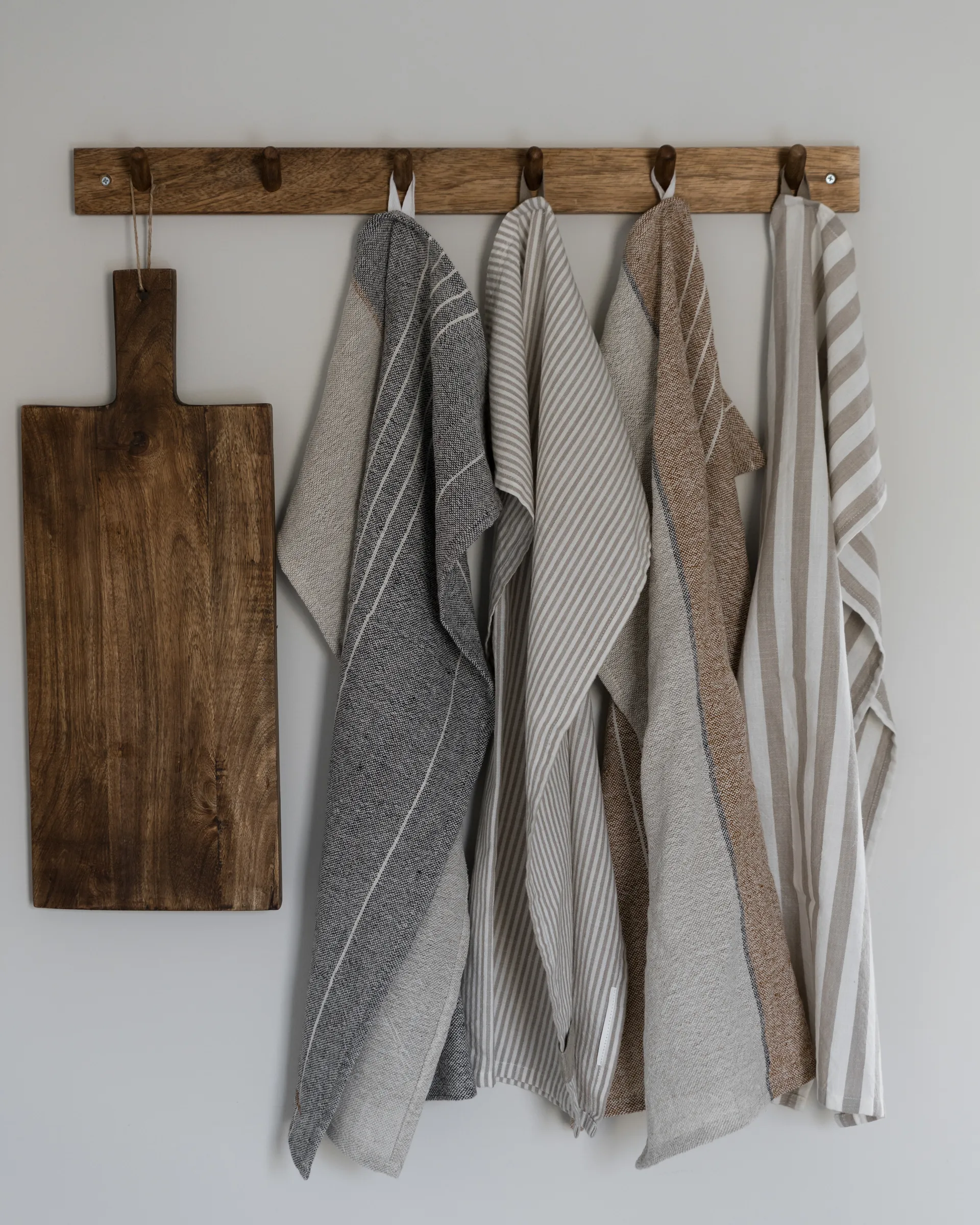 Ernst viskestykke bredstribet 47x70 cm, Beige-hvid stribe ERNST