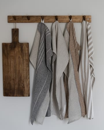 Ernst viskestykke bredstribet 47x70 cm - Beige-hvid stribe - ERNST