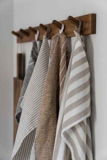 Ernst viskestykke bredstribet 47x70 cm - Beige-hvid stribe - ERNST