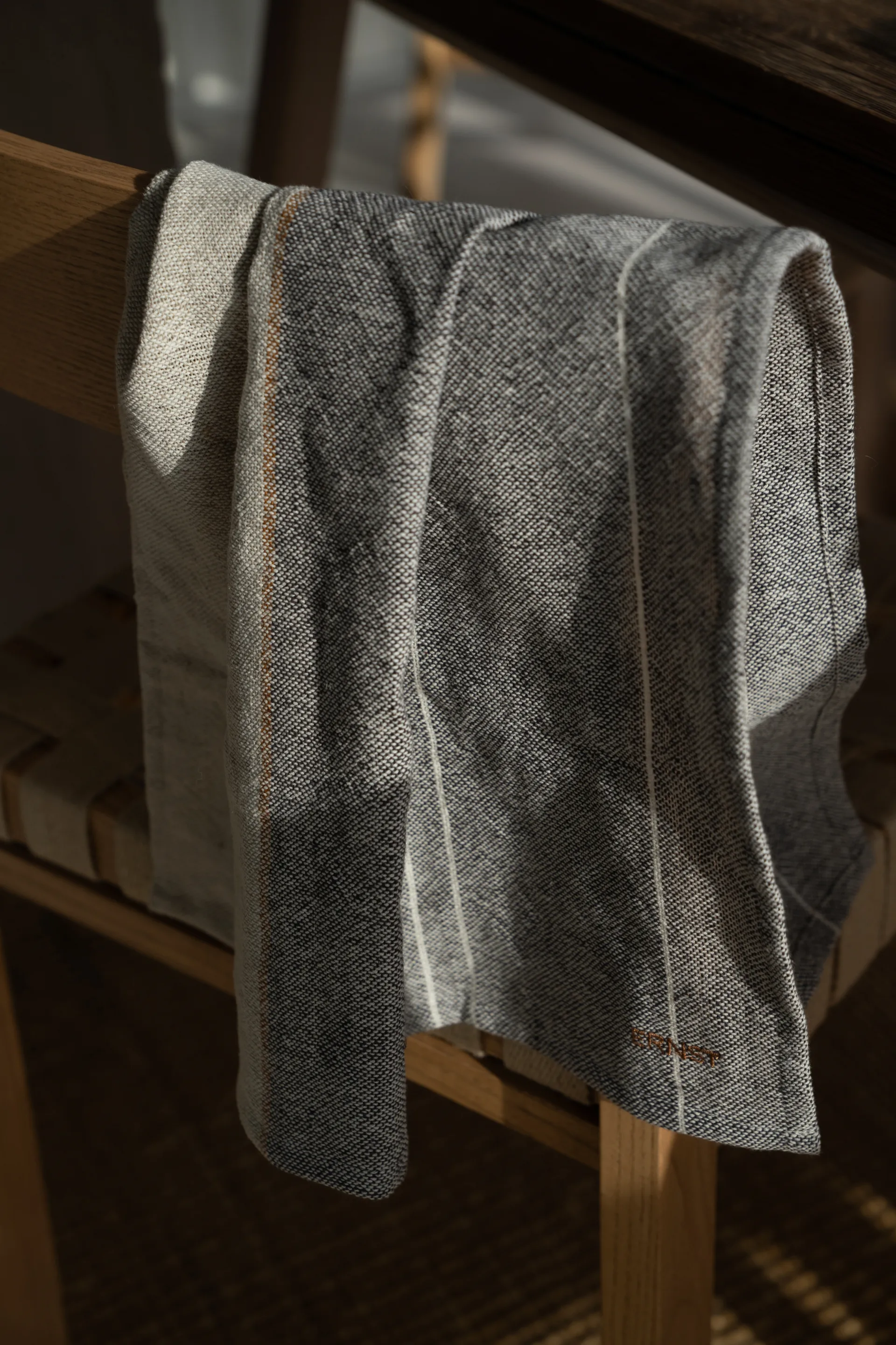 Ernst viskestykke halv hør 47x70 cm, Grå-natur ERNST