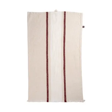 Ernst viskestykke - Natur-hvid-rød, 47x70 cm - ERNST