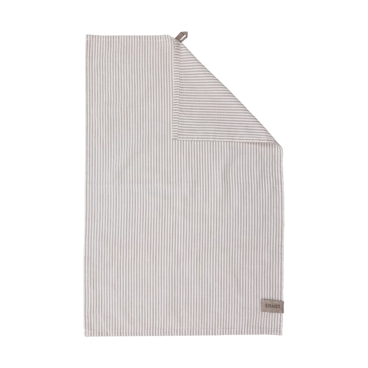 Ernst viskestykke smalstribet 47x70 cm - Beige-hvid stribe - ERNST