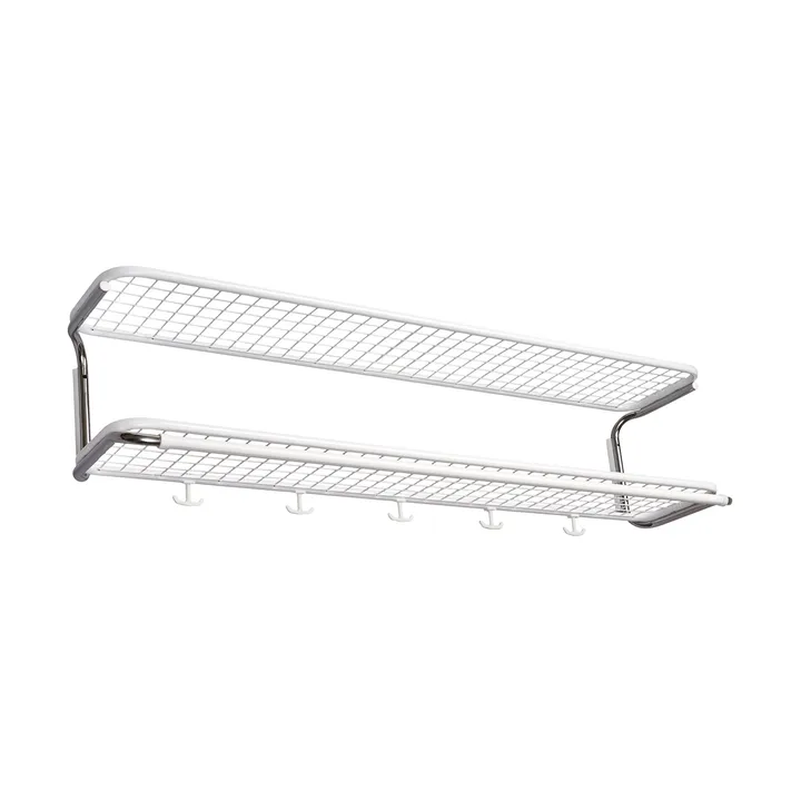 Classic 650 hattehylde - hvid/krom, 2 hylder, 120 cm - Essem Design