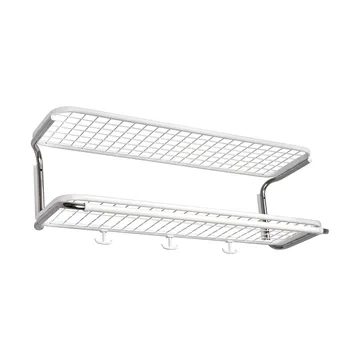 Classic 650 hattehylde - hvid/krom, 2 hylder, 80 cm - Essem Design
