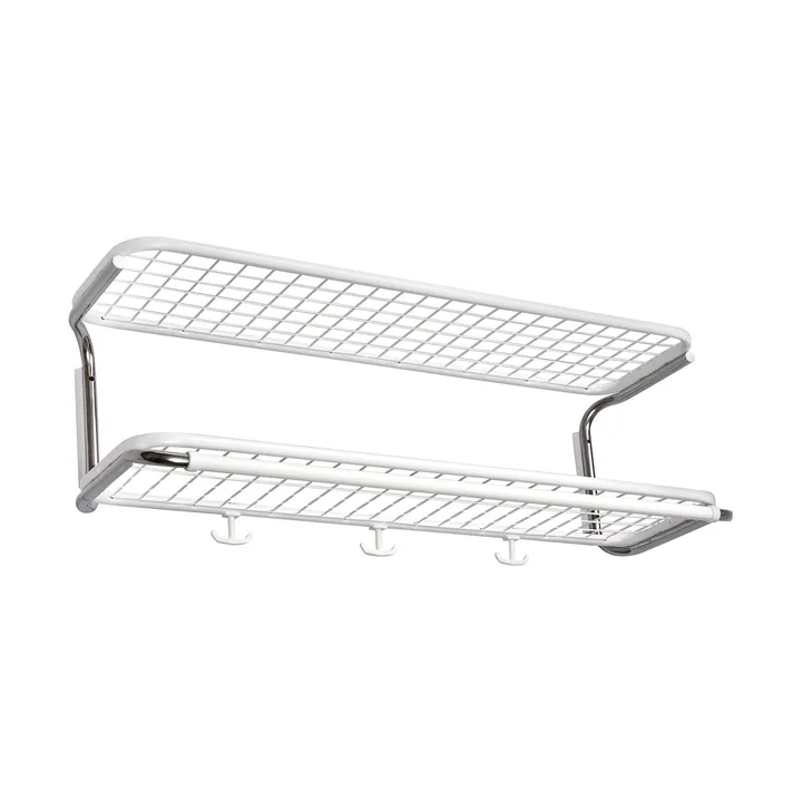 Classic 650 hattehylde - hvid/krom, 2 hylder, 80 cm - Essem Design