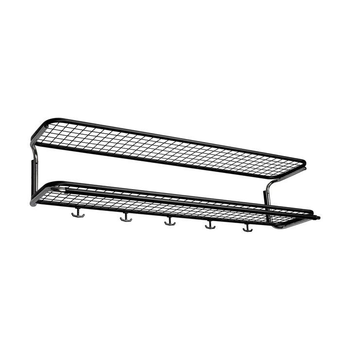 Classic 650 hattehylde - sort/krom, 2 hylder, 110 cm - Essem Design