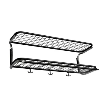 Classic 650 hattehylde - sort/krom, 2 hylder, 80 cm - Essem Design
