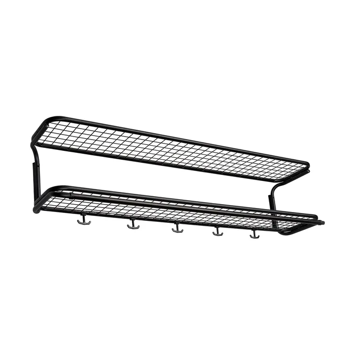 Classic 650 hattehylde - Sort/sort, 2 hylder, 120 cm - Essem Design