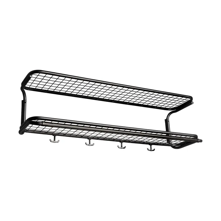 Classic 650 hattehylde - sort/sort, 2 hylder, 90 cm - Essem Design