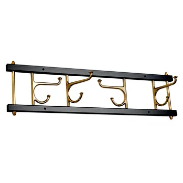 Maxi 4 Dekorativ knagerække - Sort/Messing - Essem Design