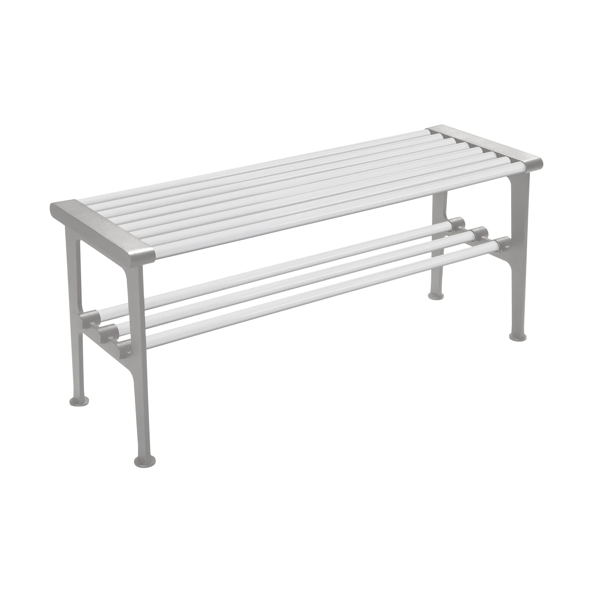 Nostalgi bænk 100 cm, Hvid-aluminium Essem Design
