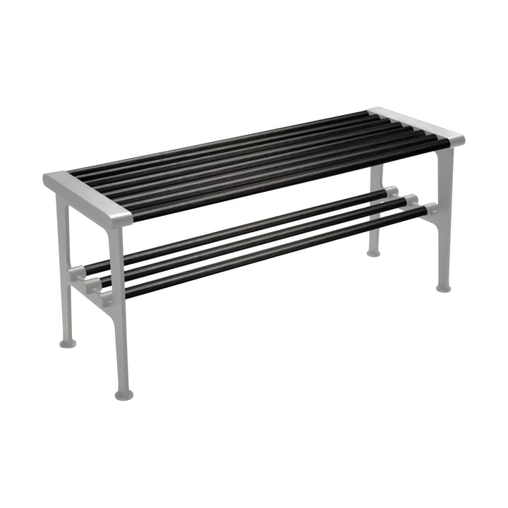 Nostalgi bænk 100 cm - Sortbejdset eg-aluminium - Essem Design
