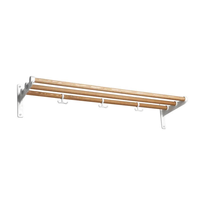 Nostalgi hatte-/skohylde - Ask-hvid, 100 cm - Essem Design