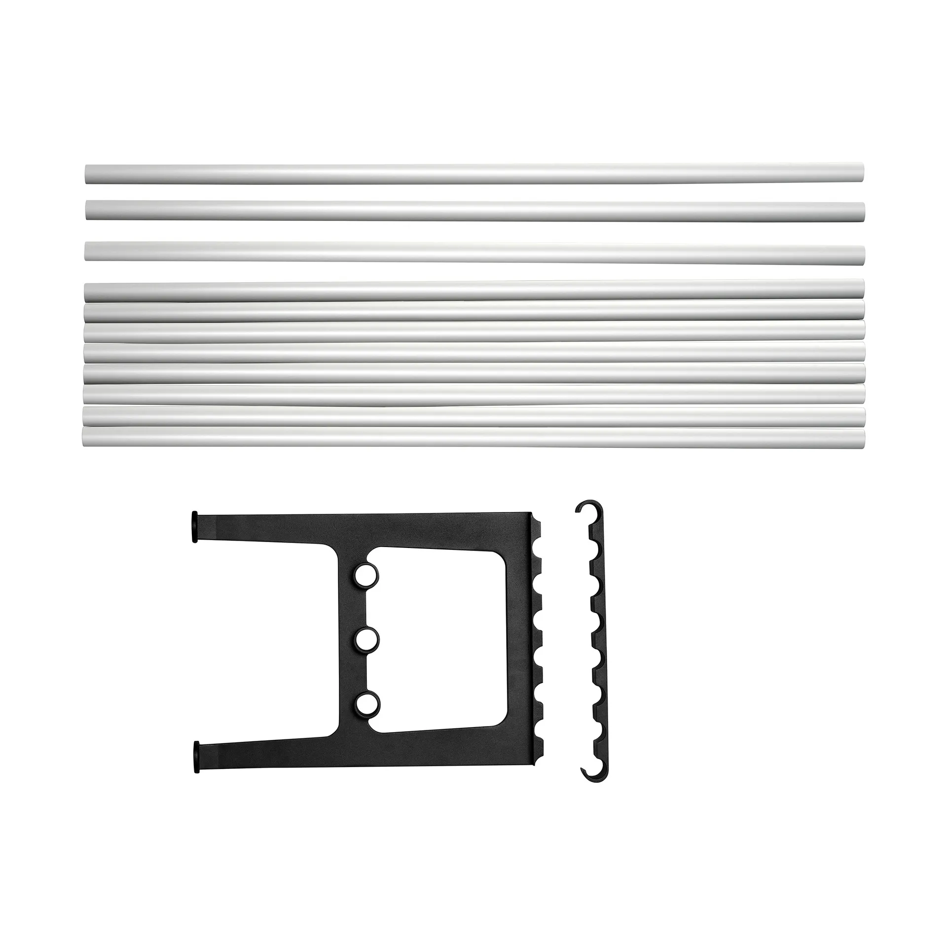 Nostalgi tilbygget bænk 100 cm, Aluminium-sort Essem Design