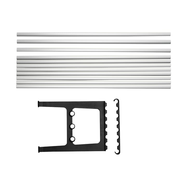 Nostalgi tilbygget bænk 100 cm - Aluminium-sort - Essem Design