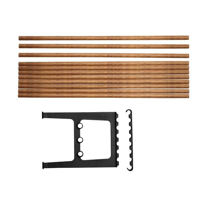 Nostalgi tilbygget bænk 100 cm - Bambus-sort - Essem Design