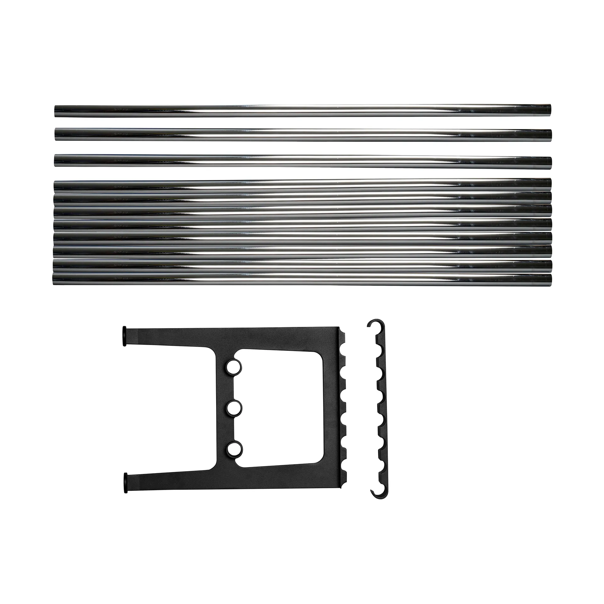 Nostalgi tilbygget bænk 100 cm, Krom-sort Essem Design