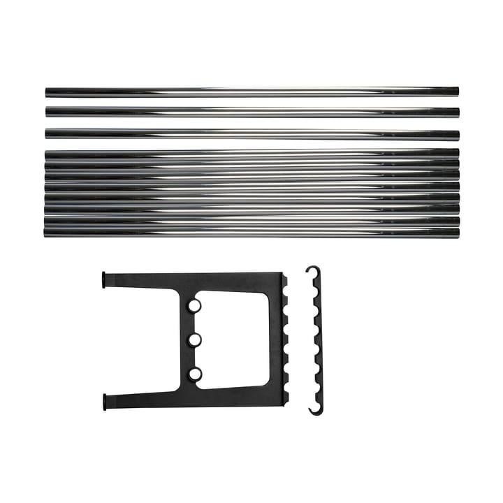 Nostalgi tilbygget bænk 100 cm - Krom-sort - Essem Design