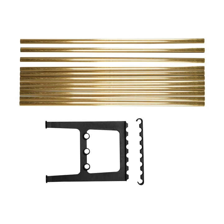 Nostalgi tilbygget bænk 100 cm - Messing-sort - Essem Design
