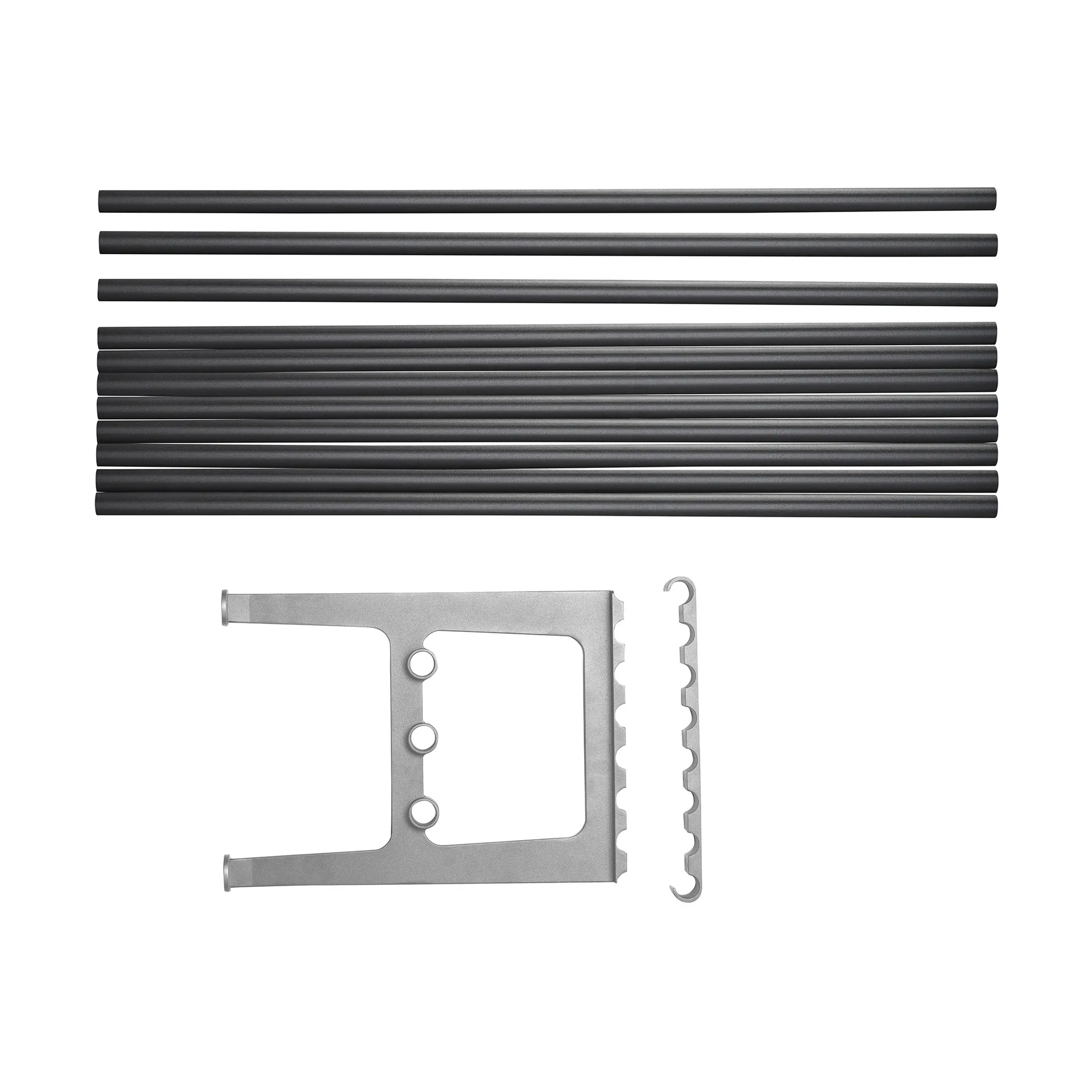 Nostalgi tilbygget bænk 100 cm, Sort-aluminium Essem Design