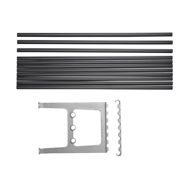 Nostalgi tilbygget bænk 100 cm - Sort-aluminium - Essem Design