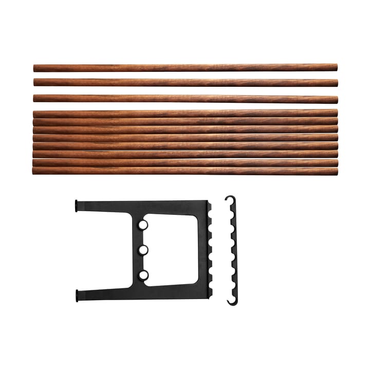 Nostalgi tilbygget bænk 100 cm - Valnød-sort - Essem Design